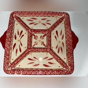 Temptations by Tara Appetizer Plater- Old World Red